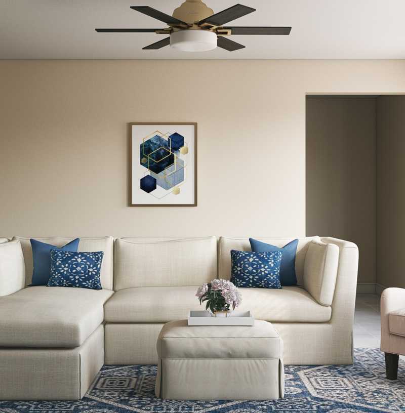 Modern, Farmhouse Living Room Design by Havenly Interior Designer Austin