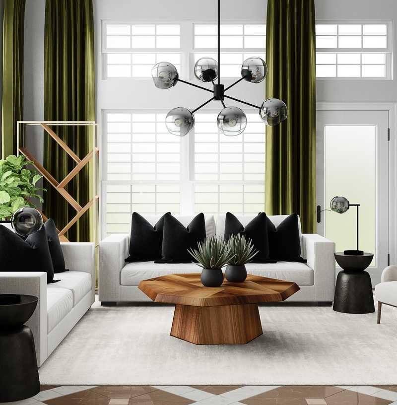 Eclectic Living Room Design by Havenly Interior Designer Julio