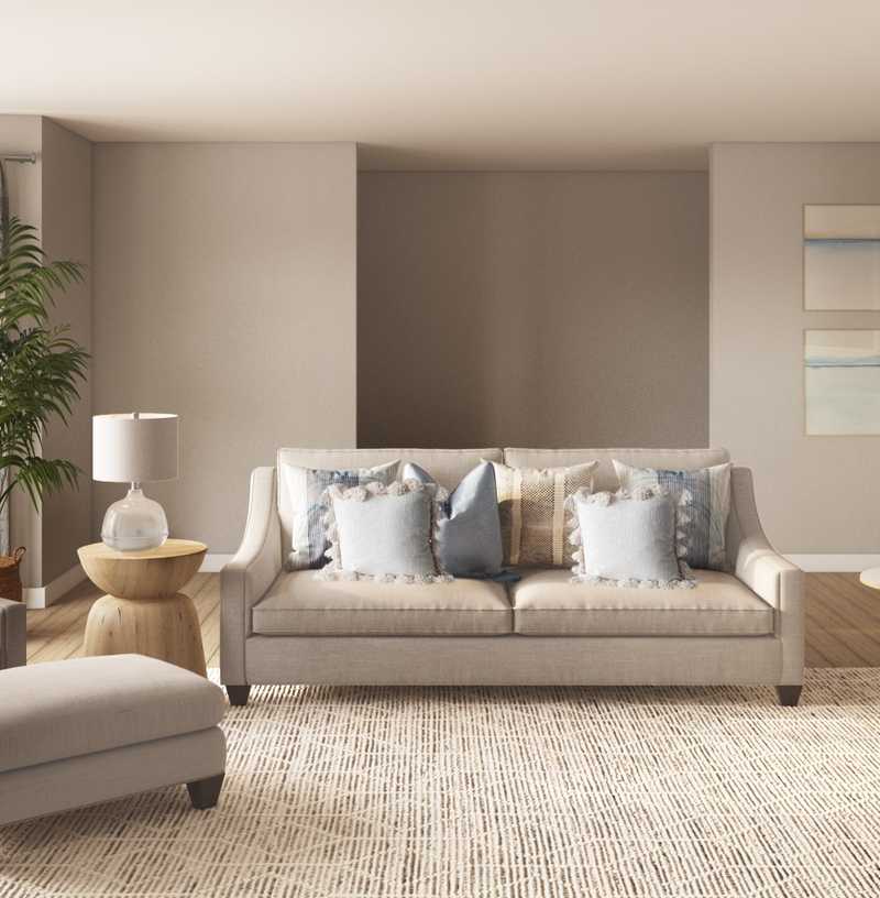 Eclectic, Coastal Living Room Design by Havenly Interior Designer Sara