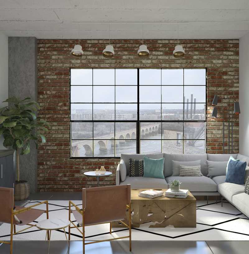 Modern, Eclectic Living Room Design by Havenly Interior Designer Elizabeth