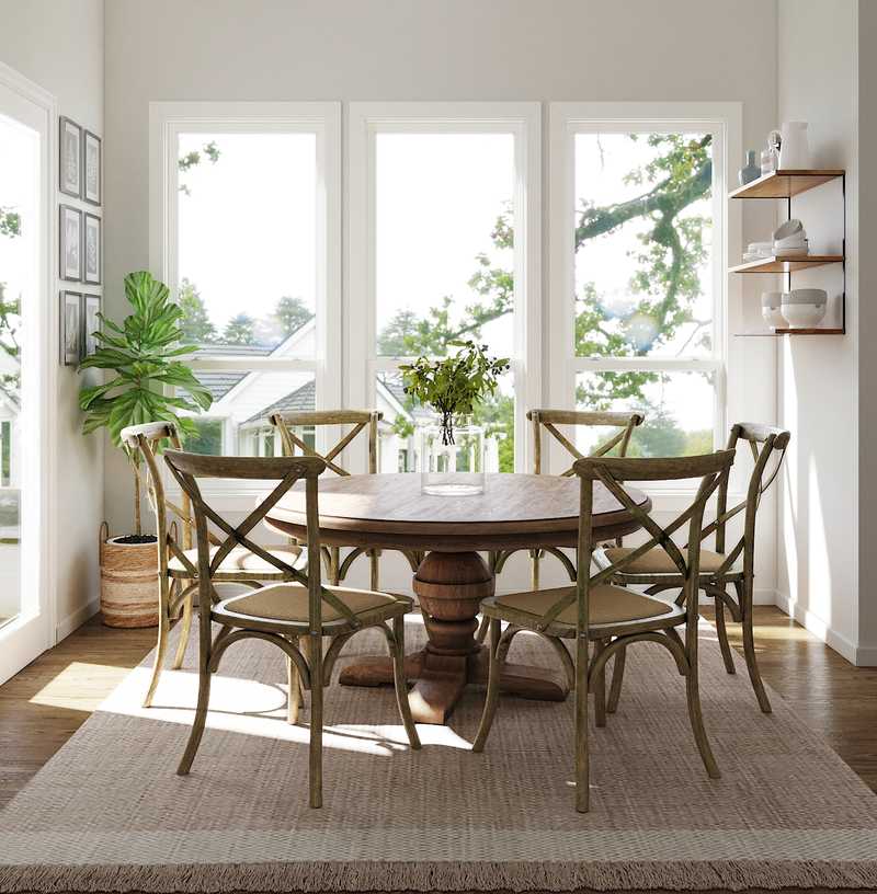 Modern, Coastal, Farmhouse Dining Room Design by Havenly Interior Designer Caroline