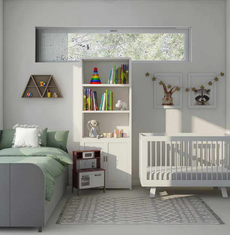 Eclectic, Bohemian, Minimal Nursery Design by Havenly Interior Designer Melissa