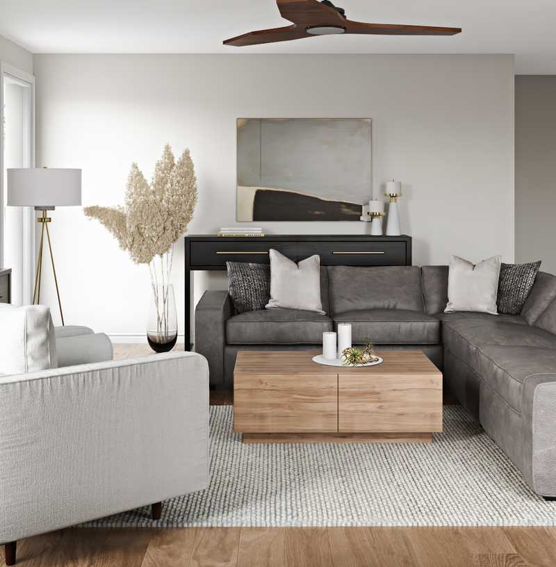 Contemporary, Scandinavian Living Room Design by Havenly Interior Designer Kyla