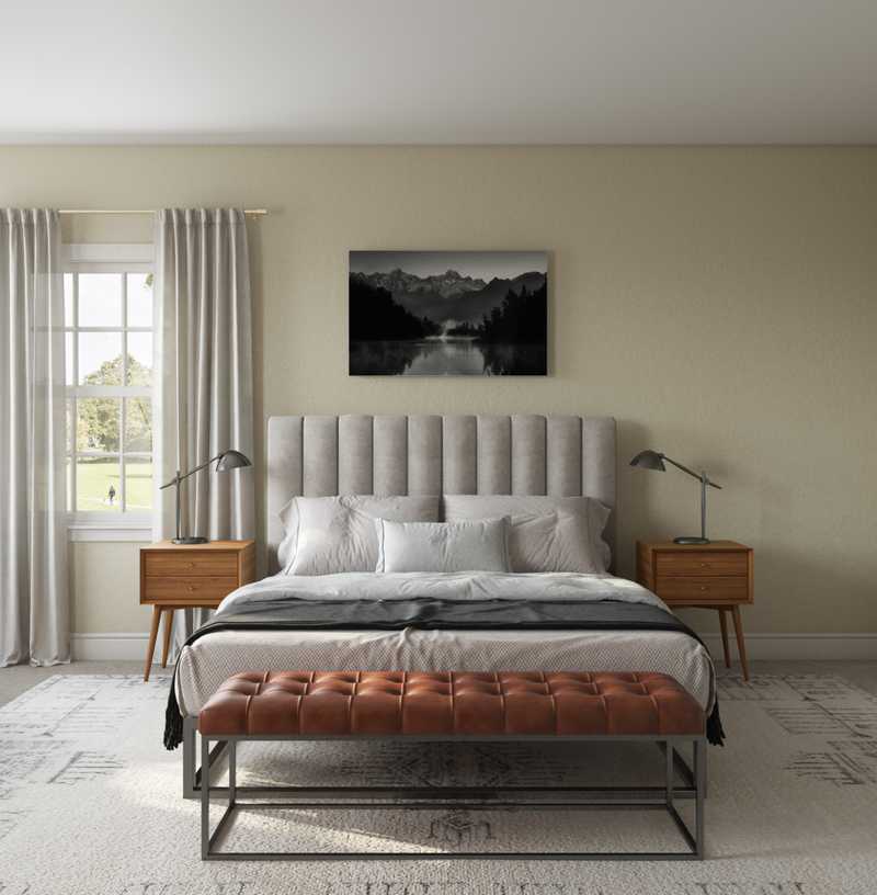 Midcentury Modern, Scandinavian Bedroom Design by Havenly Interior Designer Freddi