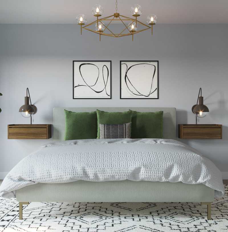 Modern, Bohemian, Midcentury Modern Bedroom Design by Havenly Interior Designer Michelle