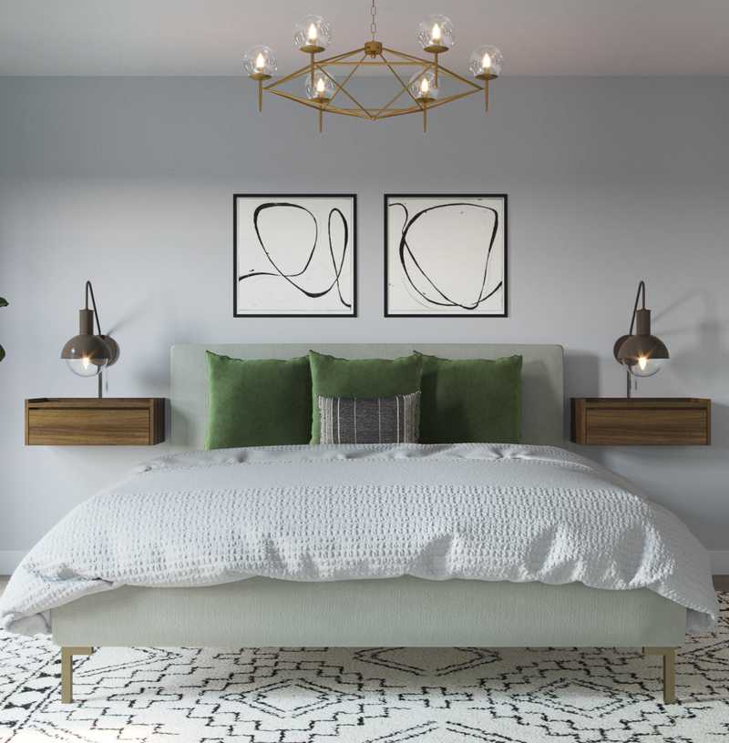 Modern, Bohemian, Midcentury Modern Bedroom Design by Havenly Interior Designer Michelle