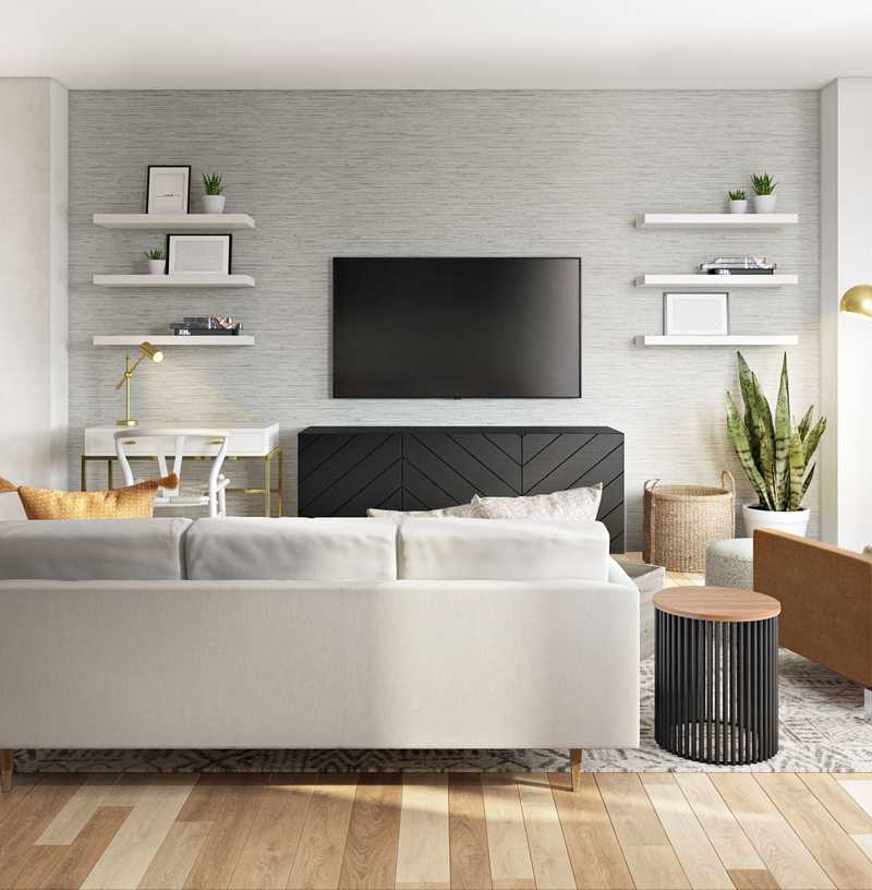 Modern, Scandinavian Living Room Design by Havenly Interior Designer Jessie