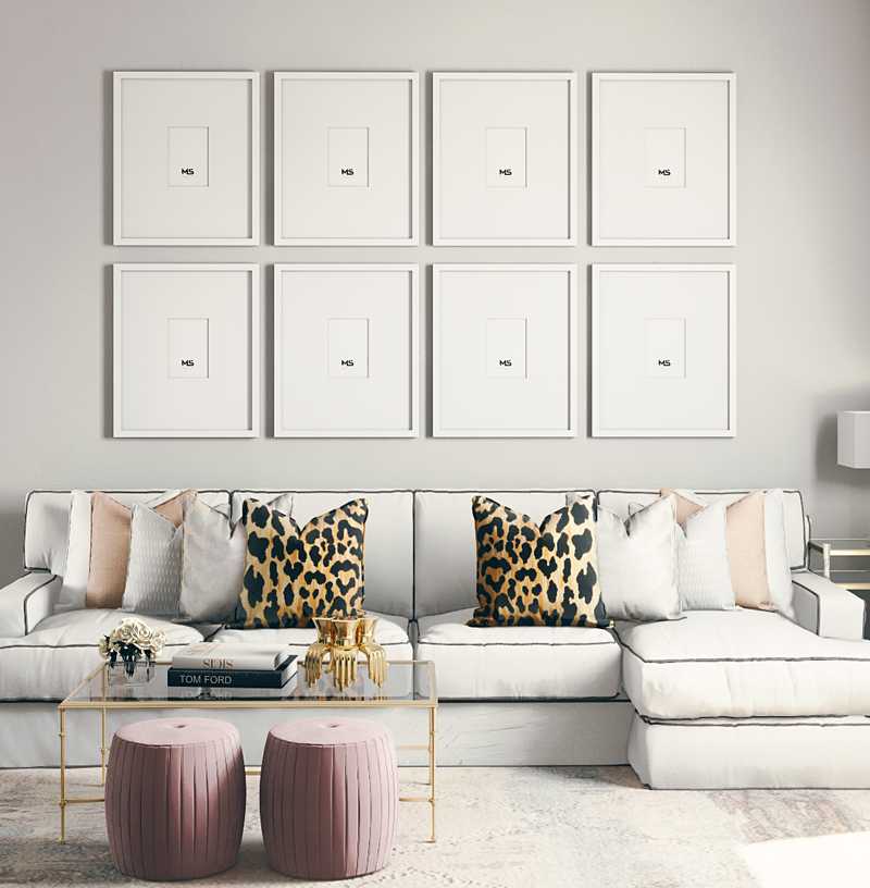 Contemporary, Classic, Glam Living Room Design by Havenly Interior Designer Hannah