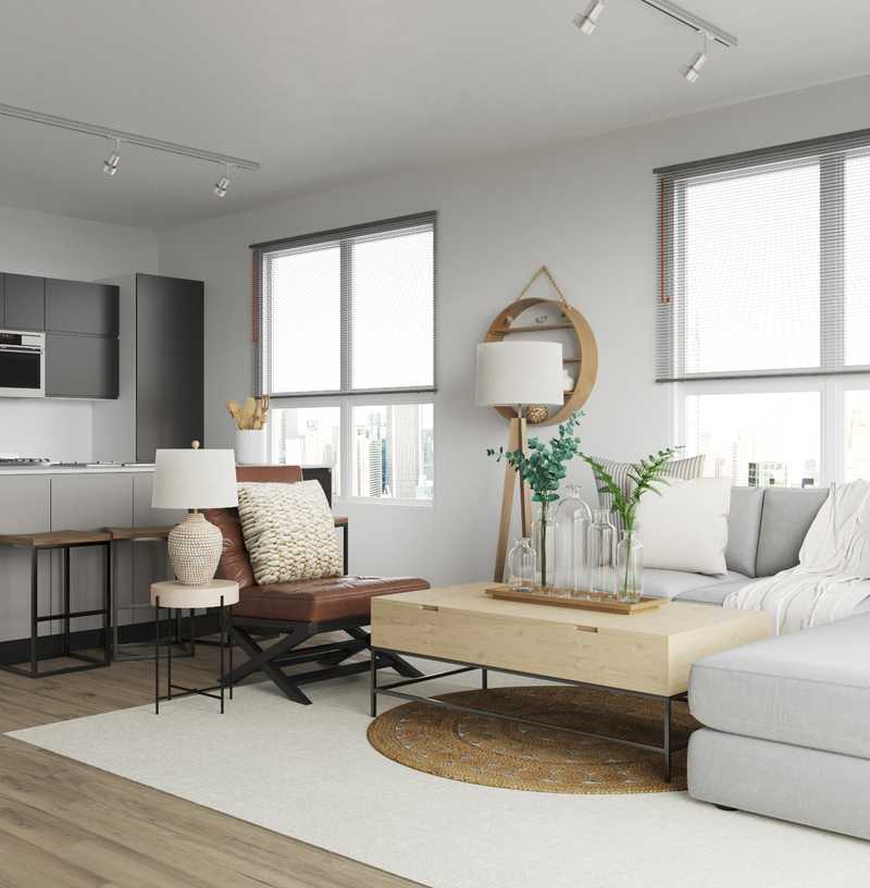 Modern, Farmhouse Living Room Design by Havenly Interior Designer Madison