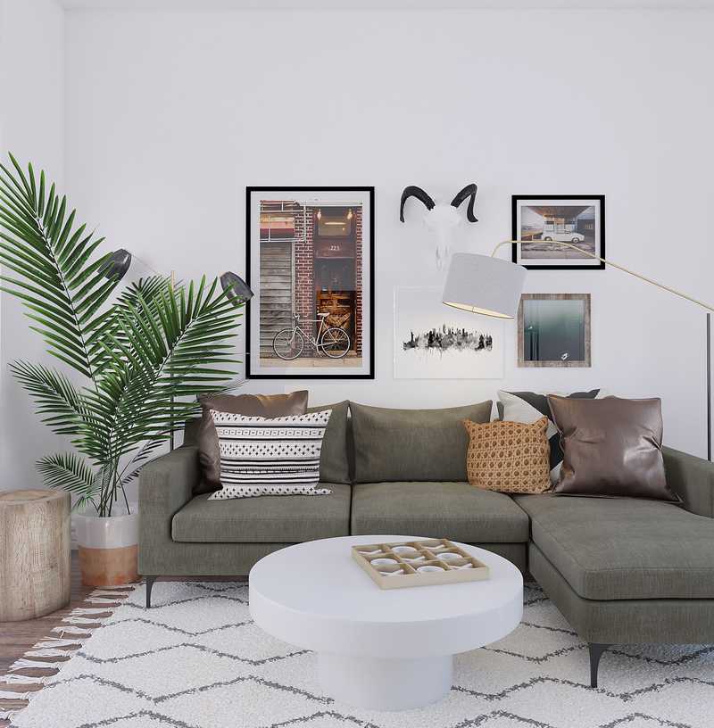 Modern, Industrial Living Room Design by Havenly Interior Designer Elizabeth