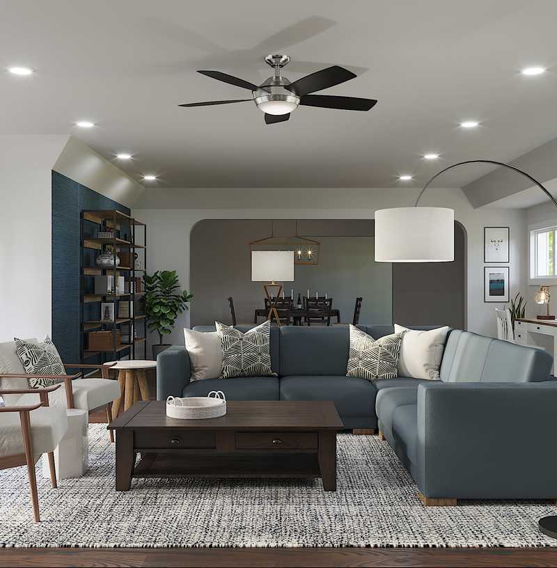 Modern, Classic, Farmhouse Living Room Design by Havenly Interior Designer Amanda