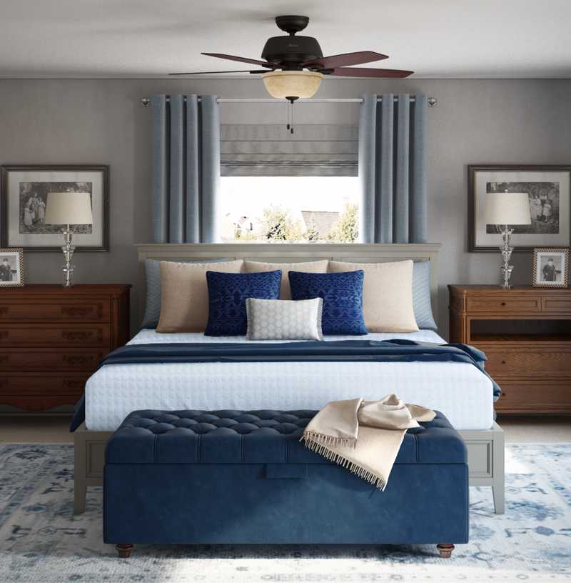 Coastal, Rustic Bedroom Design by Havenly Interior Designer Rachel