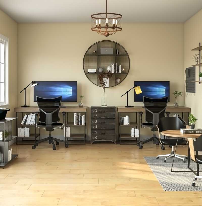 Industrial, Rustic Office Design by Havenly Interior Designer Crystal