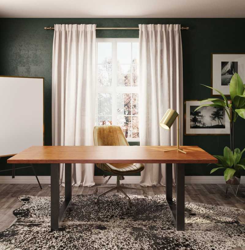 Rustic Office Design by Havenly Interior Designer Michelle