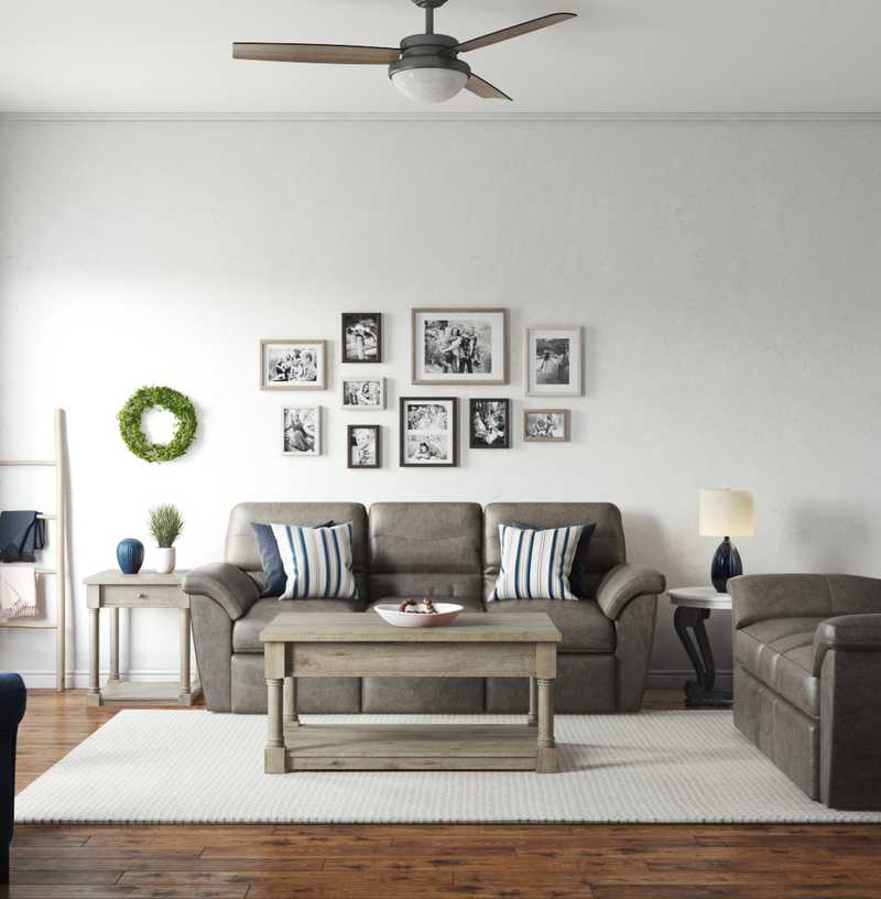 Farmhouse, Rustic Living Room Design by Havenly Interior Designer Abigail