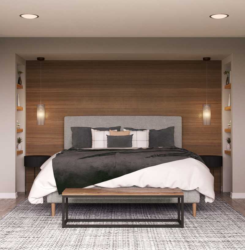 Contemporary, Modern, Industrial, Midcentury Modern Bedroom Design by Havenly Interior Designer Stacy