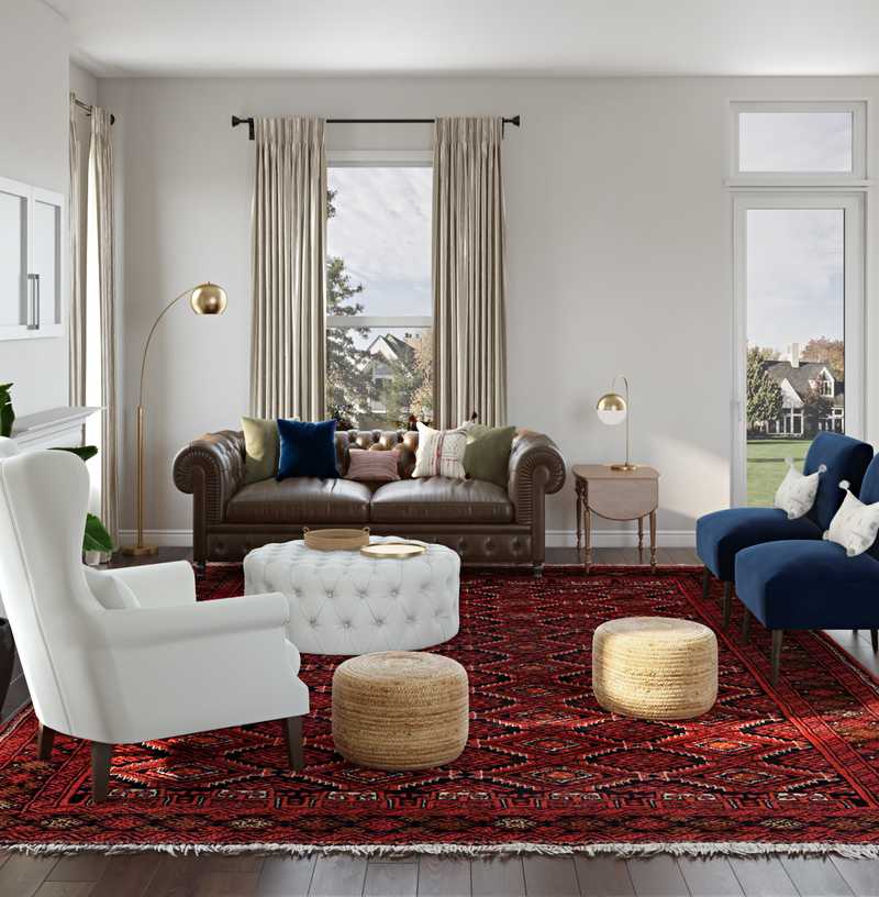 Modern, Rustic, Midcentury Modern Living Room Design by Havenly Interior Designer Sydney