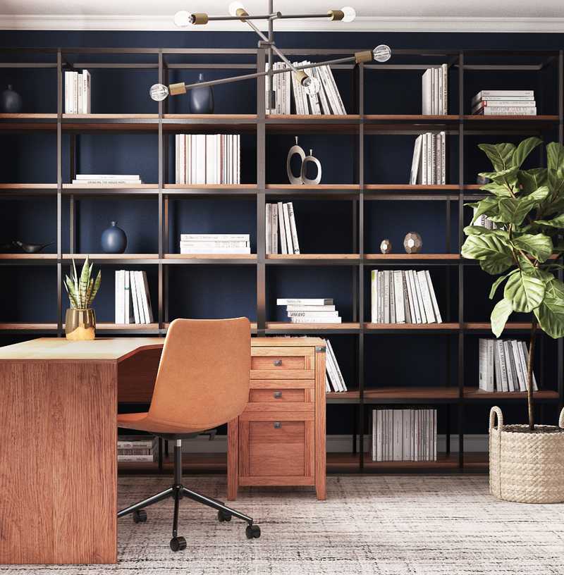 Industrial, Midcentury Modern Living Room Design by Havenly Interior Designer Sarah