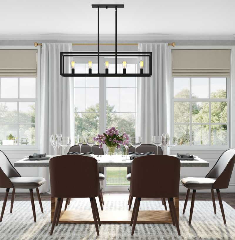 Modern, Bohemian Dining Room Design by Havenly Interior Designer Leigh