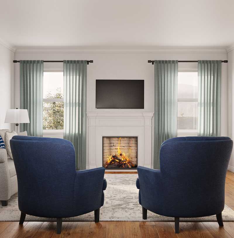 Classic, Coastal Living Room Design by Havenly Interior Designer Camille