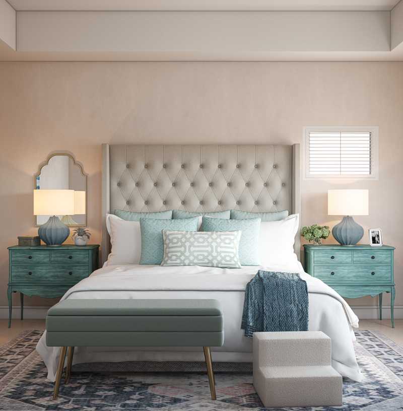 Coastal, Farmhouse, Transitional Bedroom Design by Havenly Interior Designer Arissa