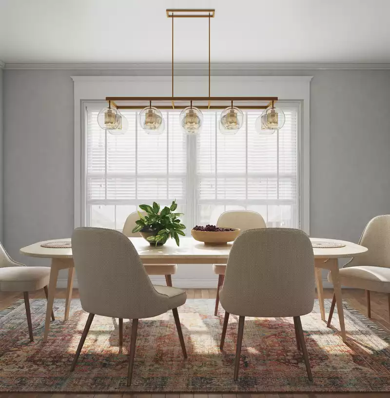Contemporary, Classic, Midcentury Modern Dining Room Design by Havenly Interior Designer Robyn