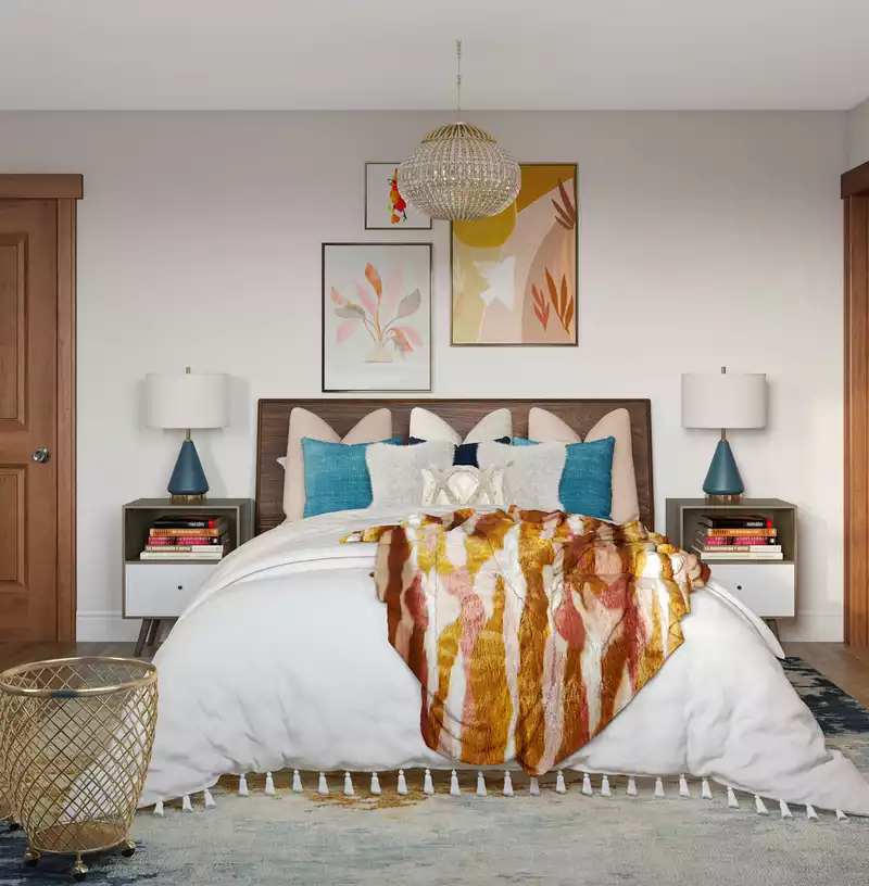 Modern, Bohemian Bedroom Design by Havenly Interior Designer Amanda