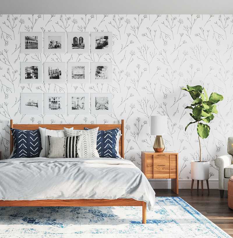 Bohemian, Midcentury Modern Bedroom Design by Havenly Interior Designer Ellen