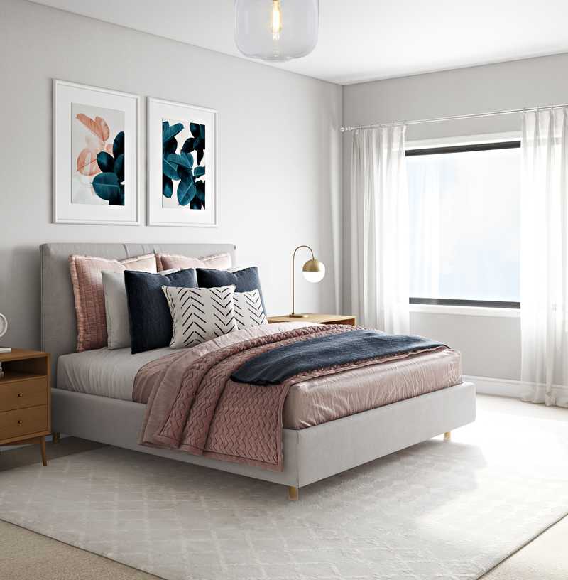 Classic, Midcentury Modern Bedroom Design by Havenly Interior Designer Kelsey