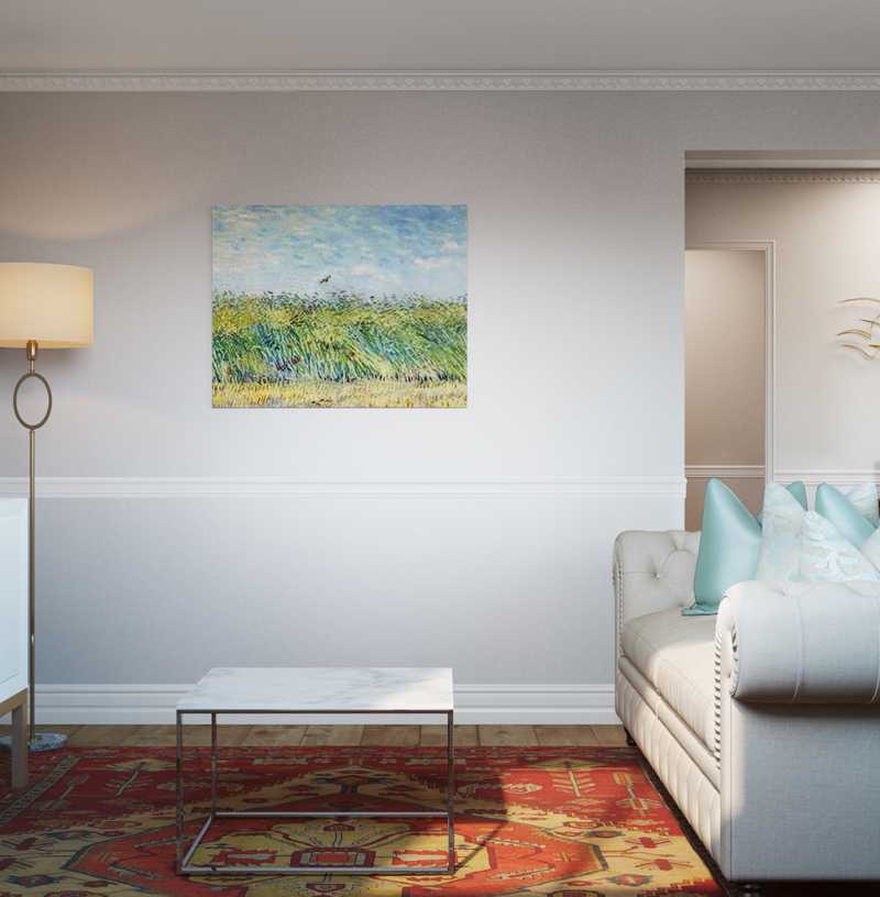 Eclectic Living Room Design by Havenly Interior Designer Megan