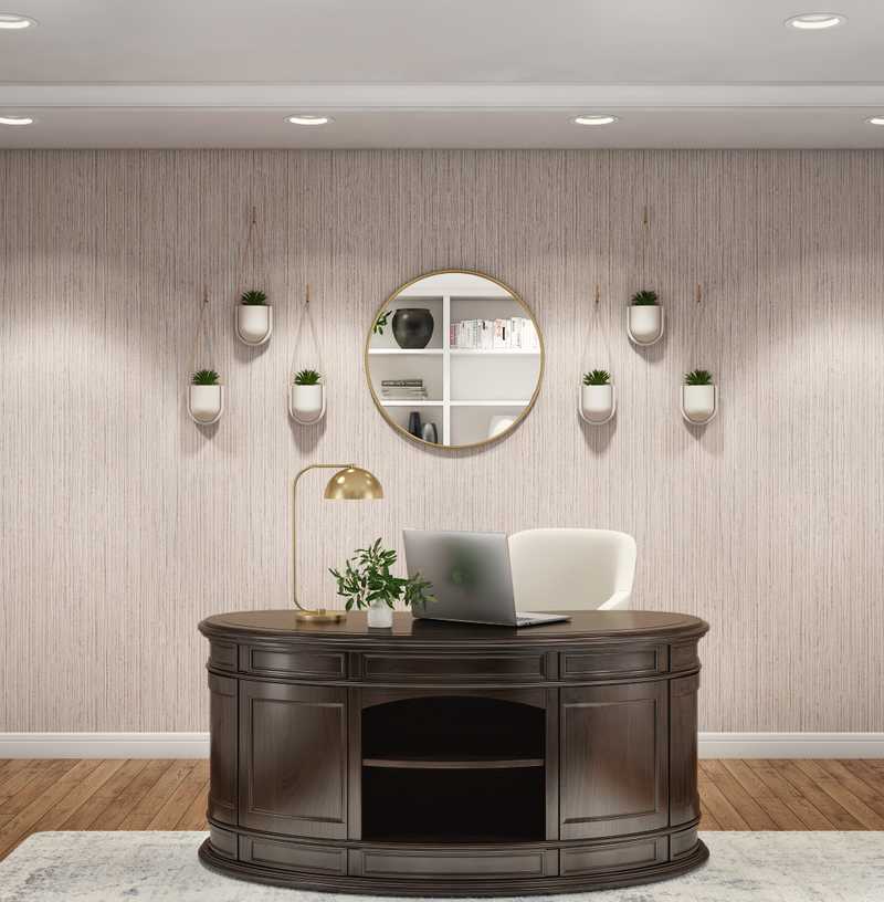 Bohemian, Glam Office Design by Havenly Interior Designer Sarah