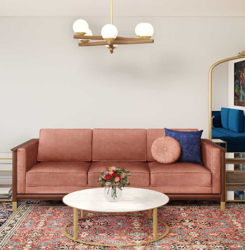 Eclectic, Glam Living Room Design by Havenly Interior Designer Chelsey