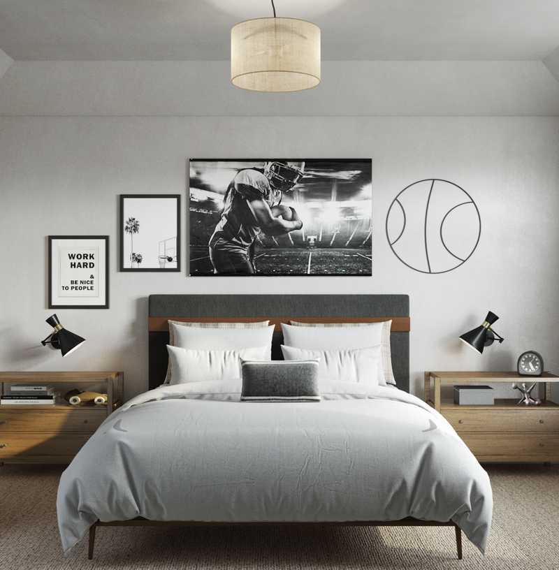 Industrial Bedroom Design by Havenly Interior Designer Shelly