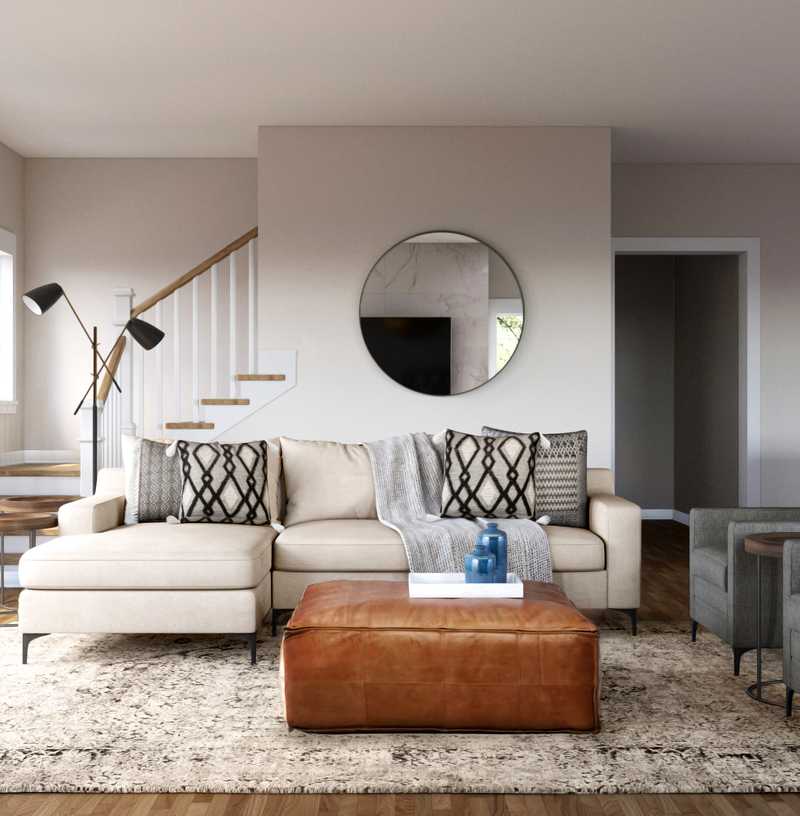 Bohemian, Traditional, Transitional Living Room Design by Havenly Interior Designer Kyla