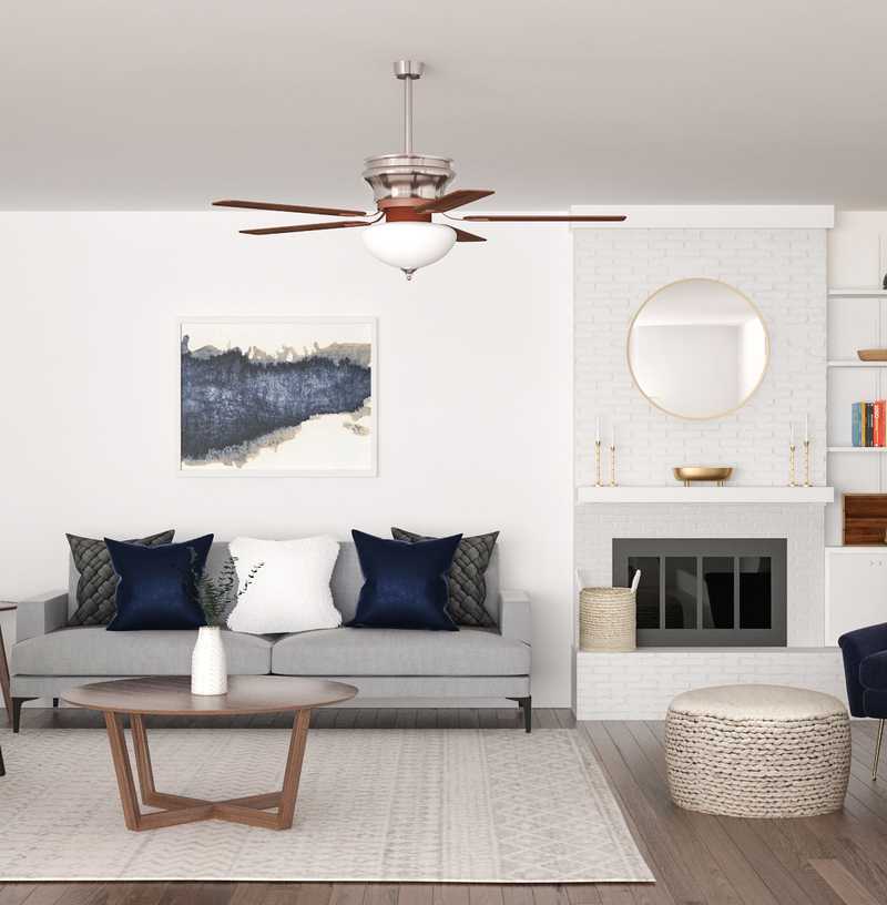 Midcentury Modern, Scandinavian Living Room Design by Havenly Interior Designer Catherine
