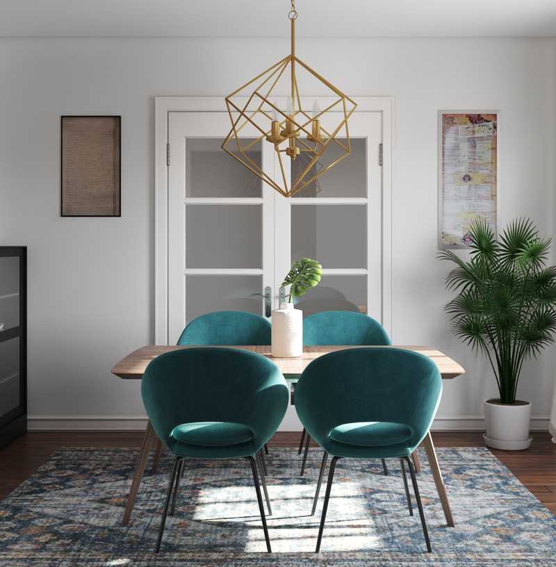 Contemporary, Vintage, Midcentury Modern Dining Room Design by Havenly Interior Designer Angela