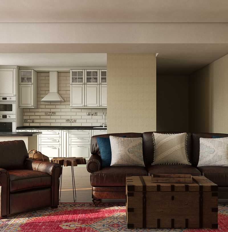 Rustic, Midcentury Modern Living Room Design by Havenly Interior Designer Shirley