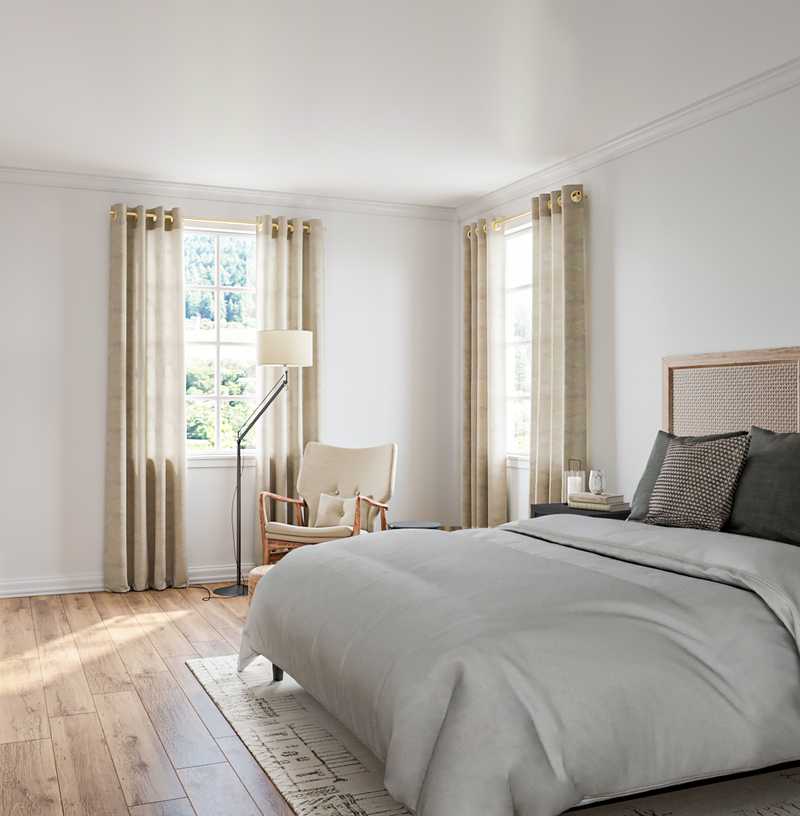 Bohemian, Midcentury Modern Bedroom Design by Havenly Interior Designer Rocio