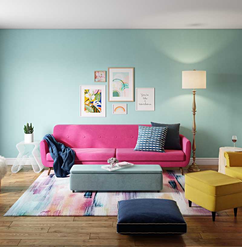 Eclectic Living Room Design by Havenly Interior Designer Alex