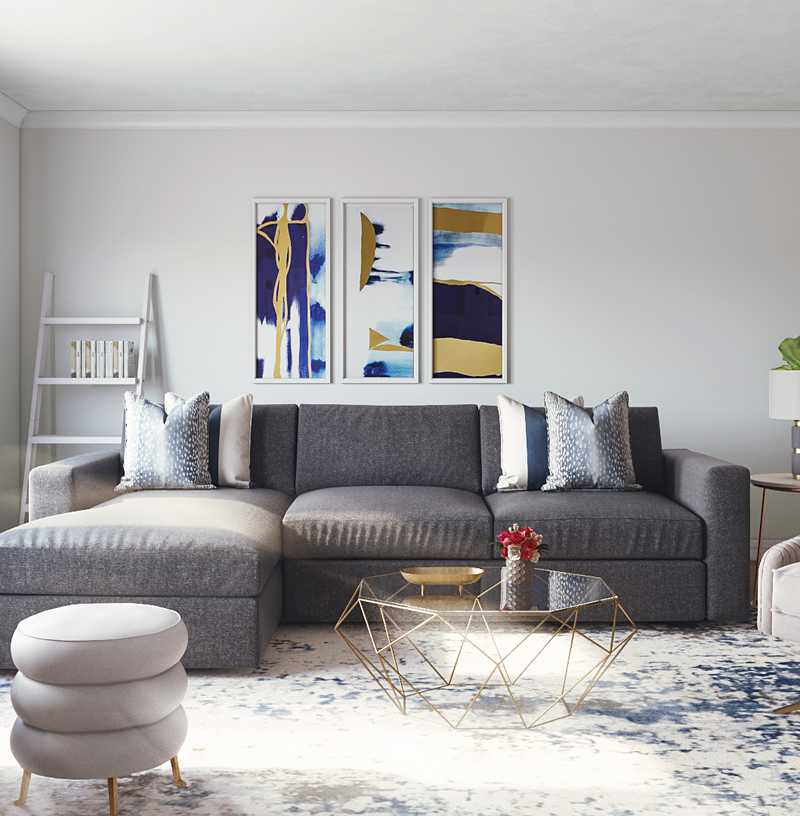 Modern, Glam Living Room Design by Havenly Interior Designer Paige