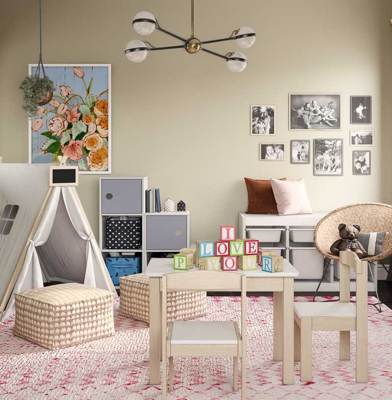 Eclectic, Bohemian, Midcentury Modern Living Room Design by Havenly Interior Designer Cristina