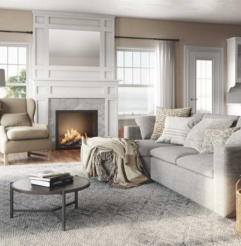 Modern, Farmhouse Living Room Design by Havenly Interior Designer Julie