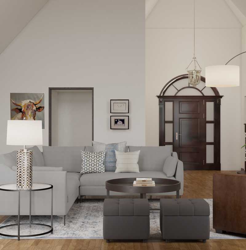 Contemporary, Classic, Rustic Living Room Design by Havenly Interior Designer Robyn