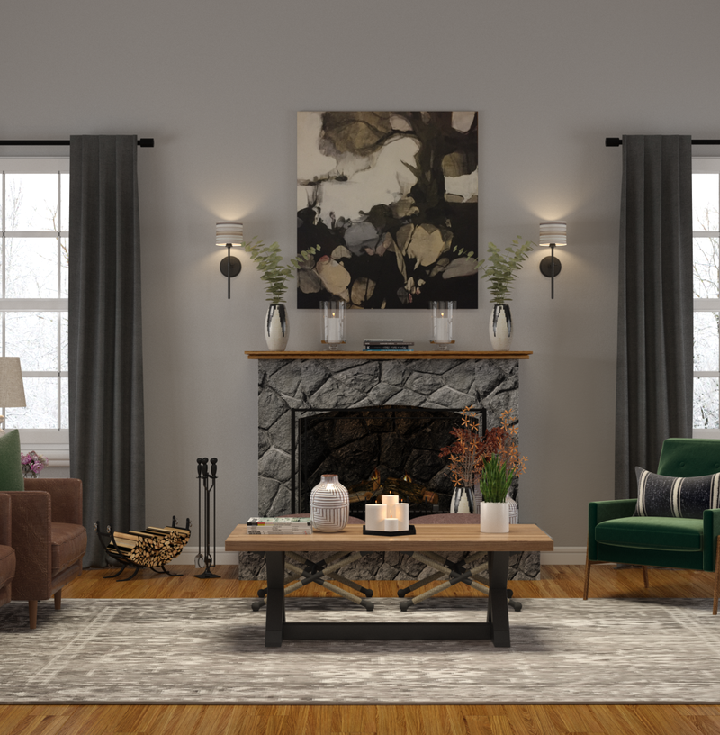 Midcentury Modern Living Room Design by Havenly Interior Designer Brady