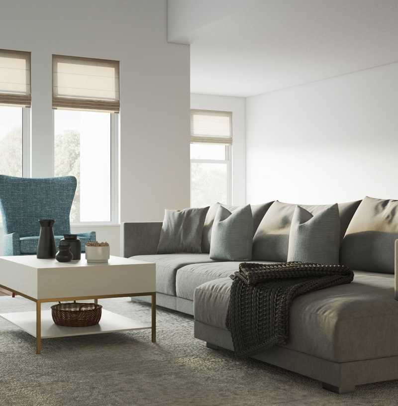 Contemporary, Modern, Midcentury Modern Living Room Design by Havenly Interior Designer Nicole