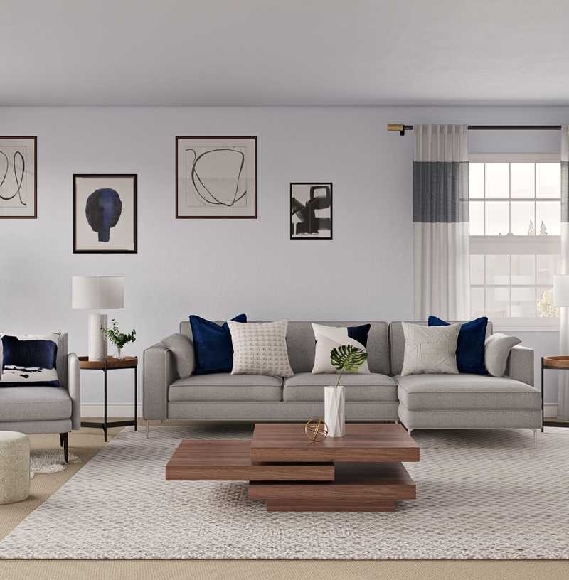 Modern Living Room Design by Havenly Interior Designer Crystal