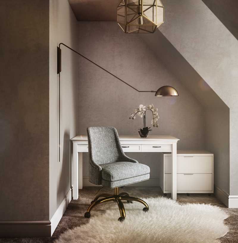 Glam Office Design by Havenly Interior Designer Pradnya