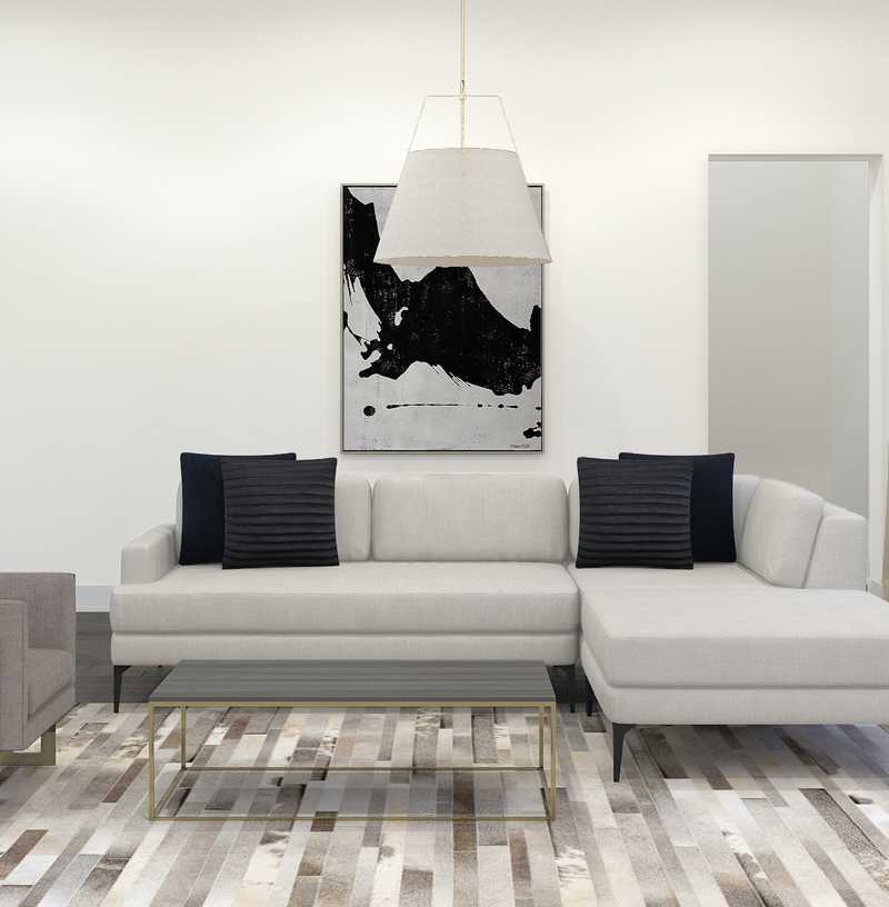 Modern, Minimal Living Room Design by Havenly Interior Designer Isabella