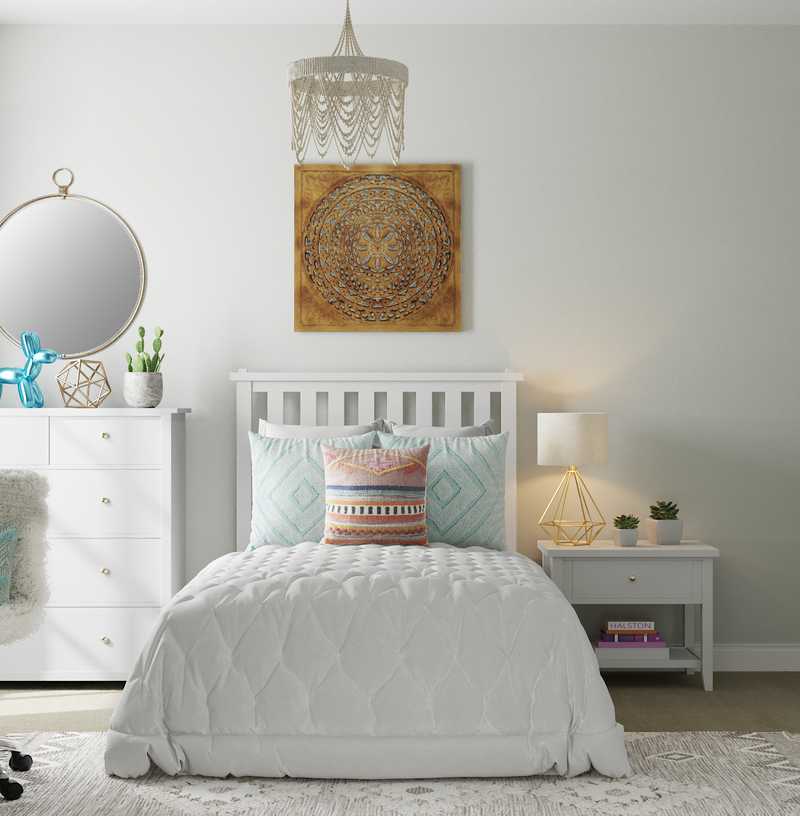 Bohemian, Scandinavian Bedroom Design by Havenly Interior Designer Fendy