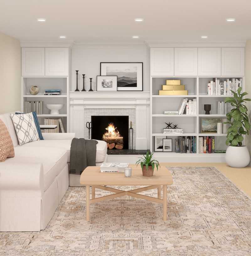 Eclectic, Traditional Living Room Design by Havenly Interior Designer Nichole